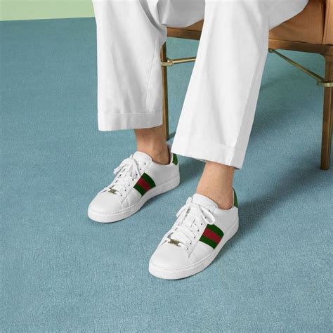 gucci ace on feet|gucci ace sneakers women.